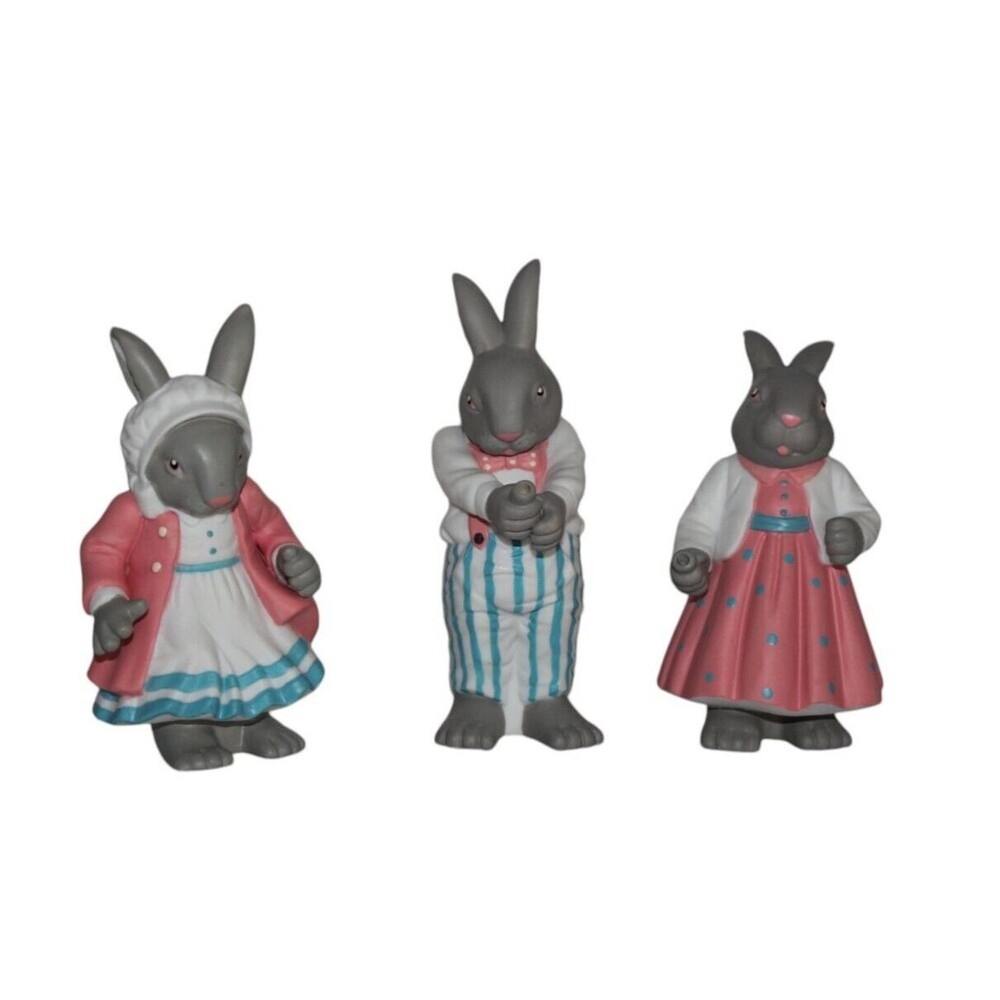 Dept 56 Set of 3 Easter Bunnies Rabbits